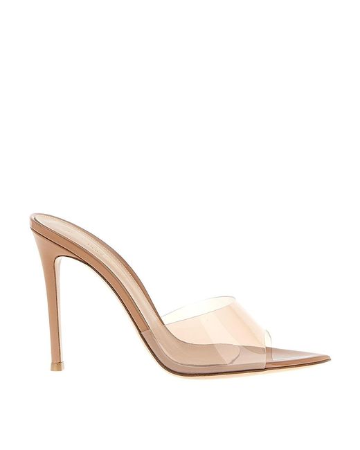 Gianvito Rossi White Elle Heeled Mules
