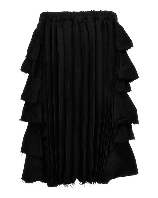Comme des Garçons Black Pleated Skirt