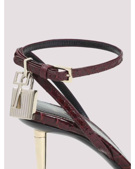 Tom Ford White Semi Shiny Printed Python Sandals