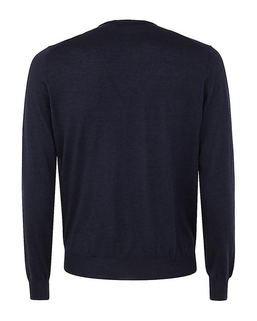 FILIPPO DE LAURENTIIS Blue Round Neck Pullover for men