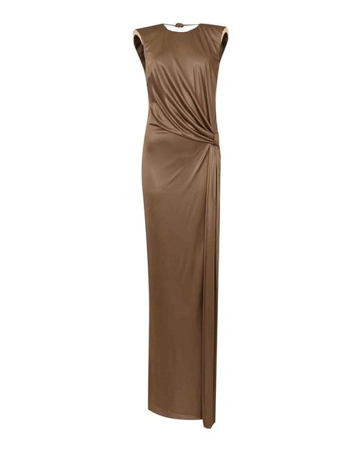 Elisabetta Franchi Natural Carpet Dress