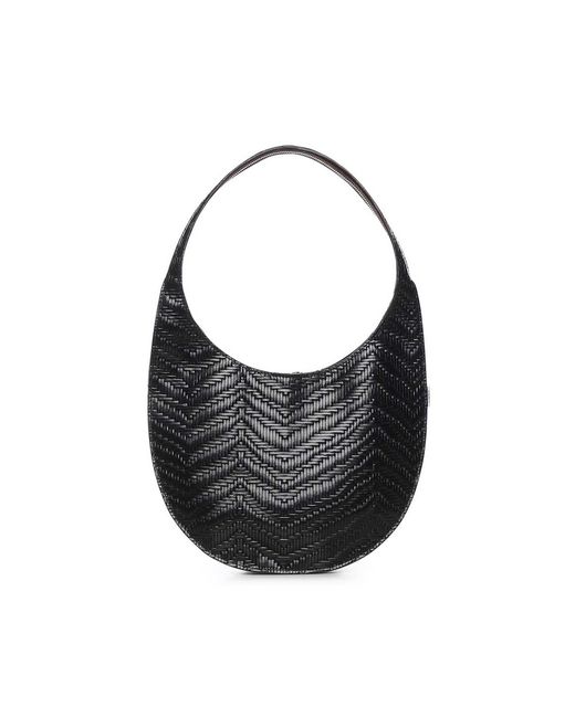 Coperni Black Soft Swipe Medium Leather Shoulder Bag
