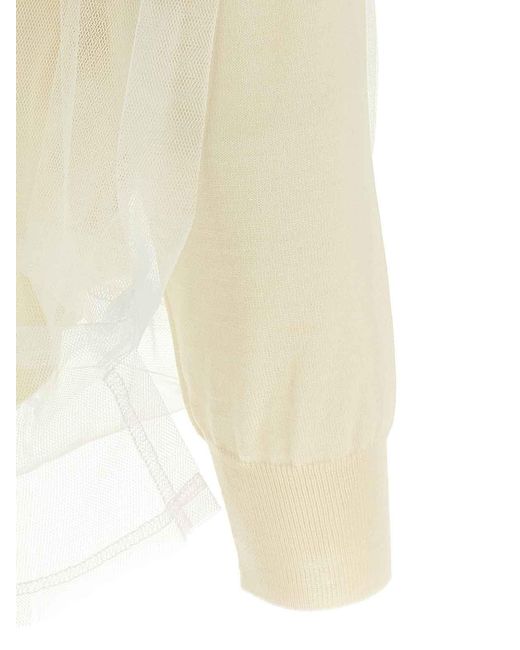 Comme des Garçons Natural Tulle Cardigan