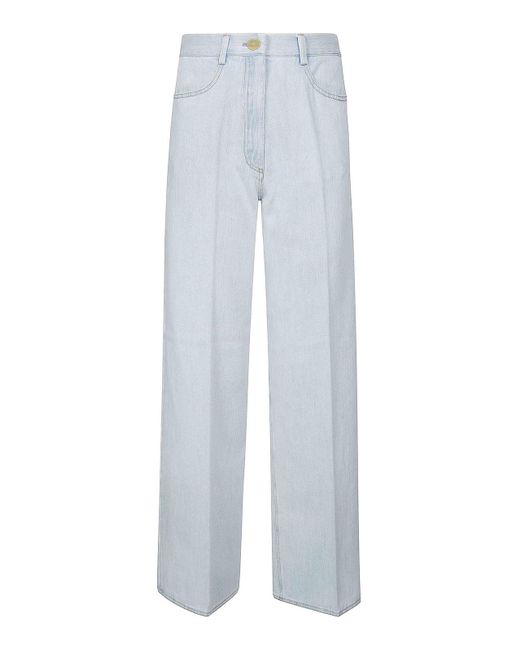 Forte_forte White Cotton Denim Calvary 5 Pockets Pants