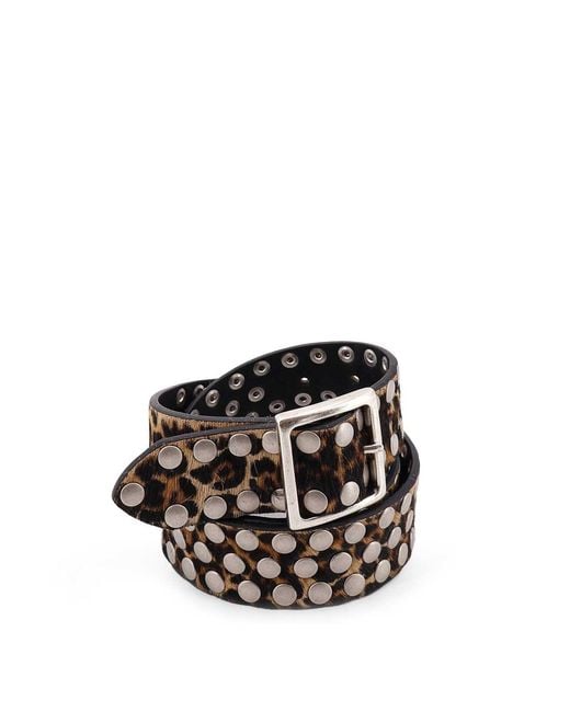 Golden Goose Deluxe Brand White Leo Leather Belt