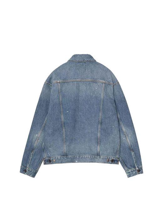 Carhartt Blue Denim Cotton Jacket for men