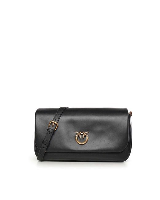 Pinko Black Click Soft Horizontal Bag