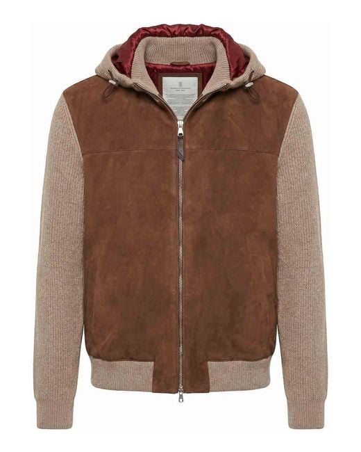 Brunello Cucinelli Brown Bomber for men