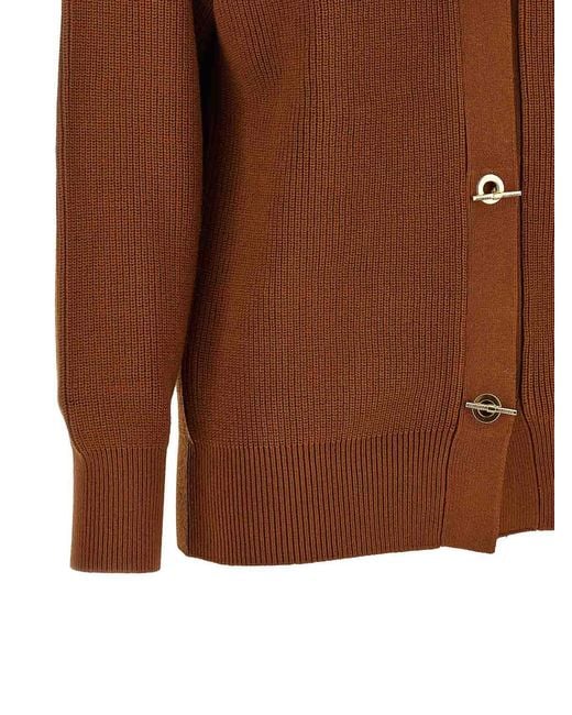 Elisabetta Franchi Brown Cardigan Tricot