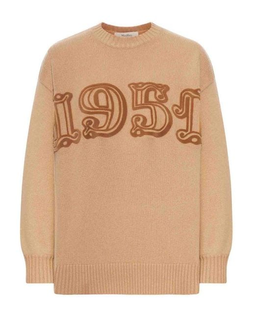 Max Mara Natural Wool And Cashmere Pullover
