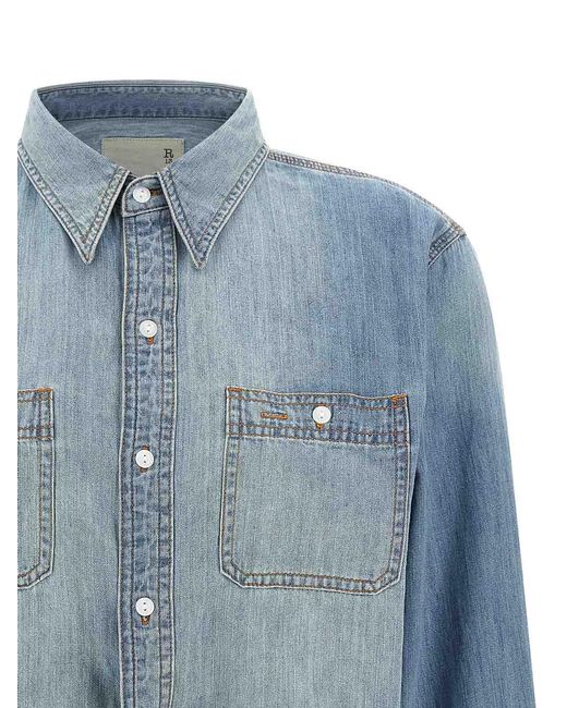 R13 Blue Wrap Around Shirt