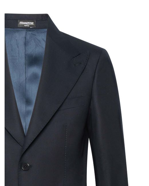 Franzese Collection Blue Single-Breasted Rolls-Royce Style Suit for men