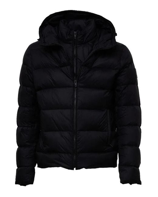 Fay Black Db Front Piuma Cappuccio Nero for men