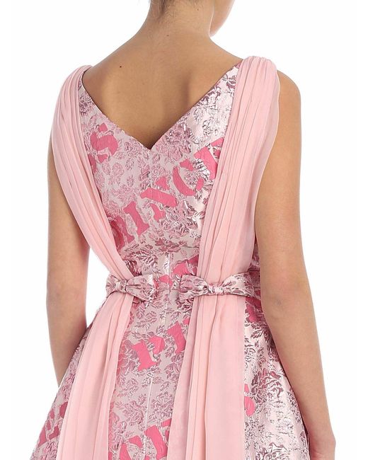 Moschino Pink Jacquard Dress