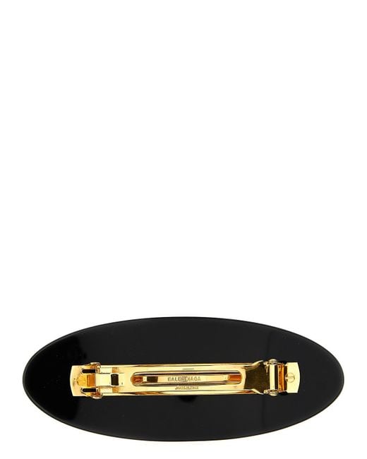Balenciaga Black Logo Hair Clip