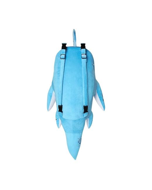 Sprayground Blue Shark Plush Backpack for men
