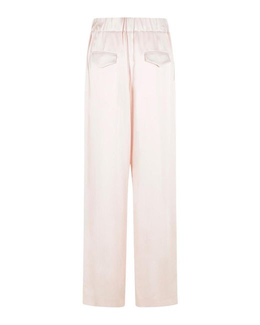 Jil Sander White Acetate Blend Trousers