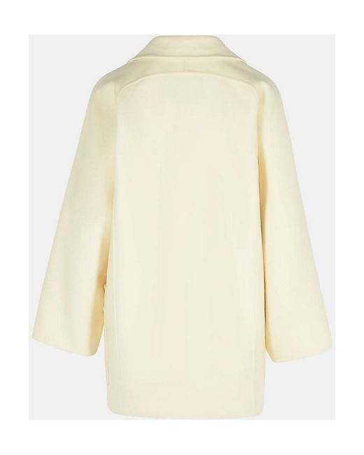 Max Mara Natural Teddy Crop Wool Blend Coat