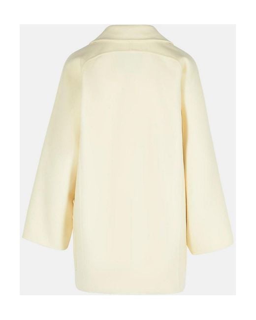 Max Mara Natural Teddy Crop Wool Blend Coat