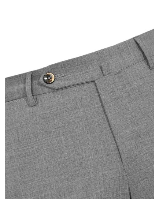 PT Torino Gray Slim-Length Tailored Pants for men