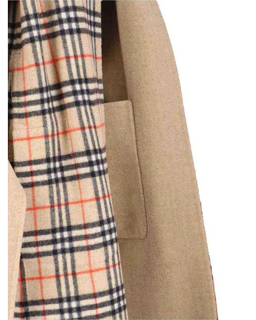 Burberry Natural Reversible Wool Coat