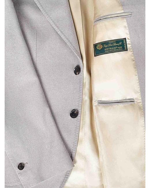 Franzese Collection Gray Merino Wool Blazer for men