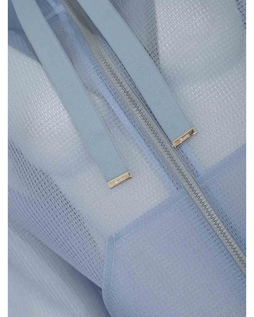 Herno Blue See-Through Mesh Jacket