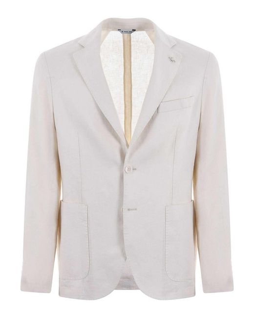 Manuel Ritz White Linen Jacket for men