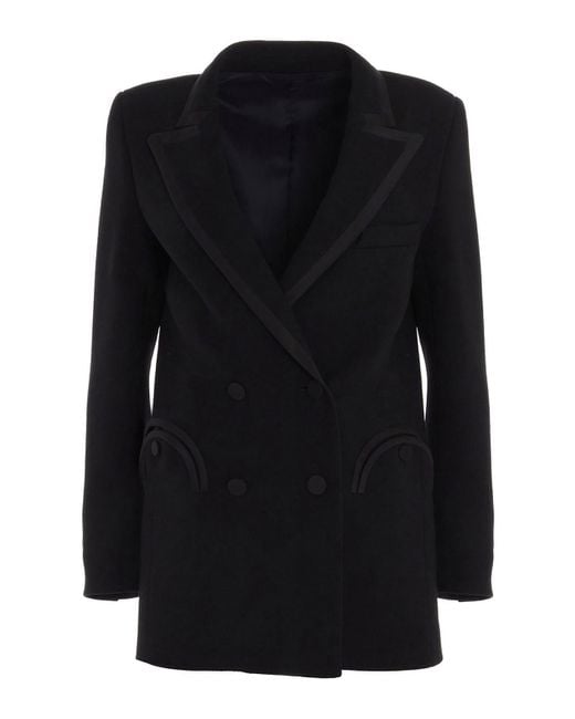Blazé Milano Black Gros Grain Piping Wool Blazer