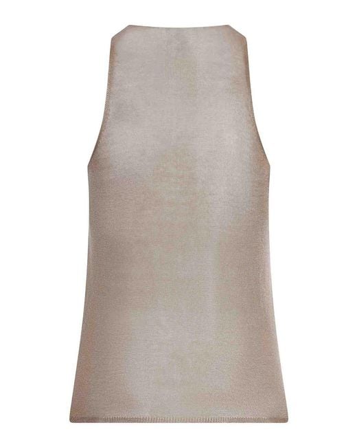 Giorgio Armani Gray Knit Top