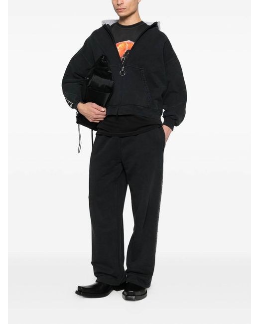 Balenciaga Black Cotton Hoodie for men
