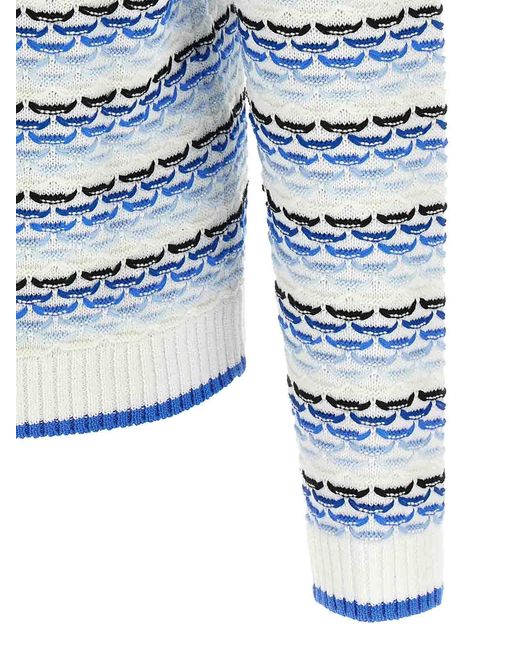 Casablanca Blue Cotton Polo Shirt for men