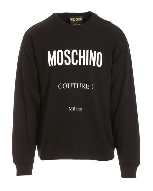 Moschino Black Cotton Sweatshirt for men