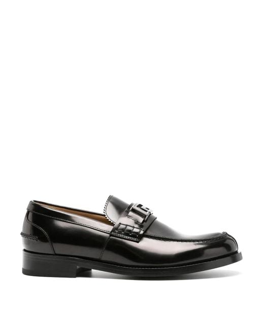 Versace Black Calfskin Loafers for men