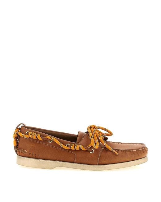 Golden Goose Deluxe Brand Brown Leather Boat Shoe for men