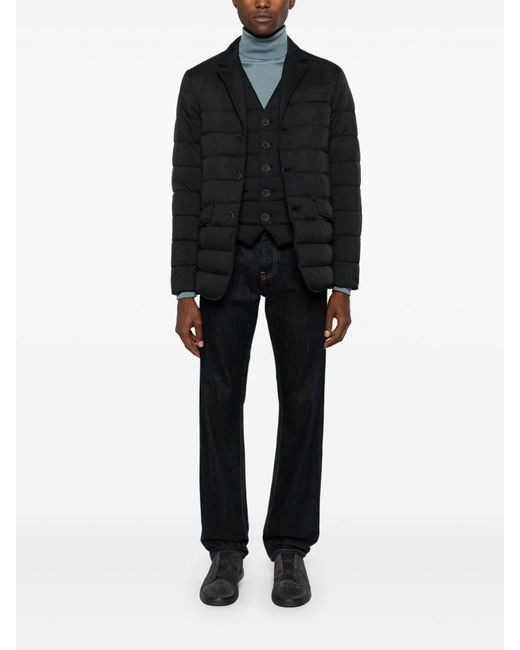 Herno Black Gilet for men