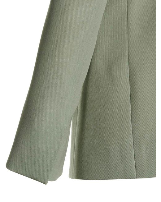 Lanvin Green Wool Single Breast Blazer Jacket