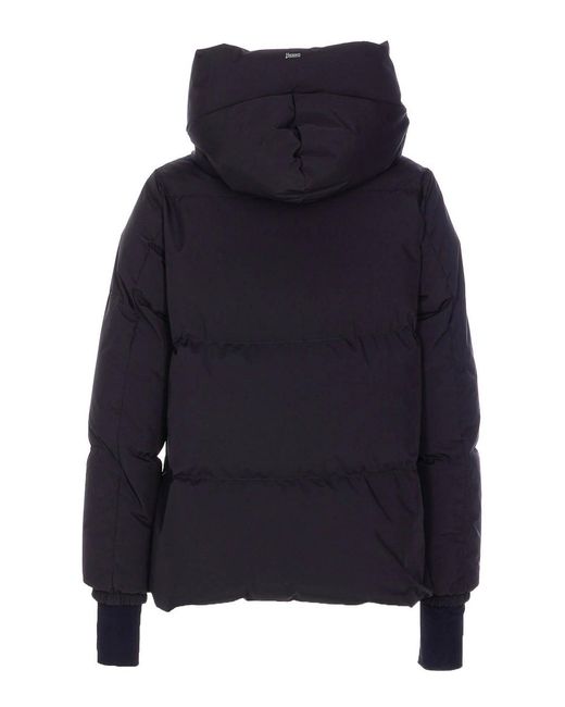 Herno Blue 2Layers Hooded Short Down Jacket Clothing