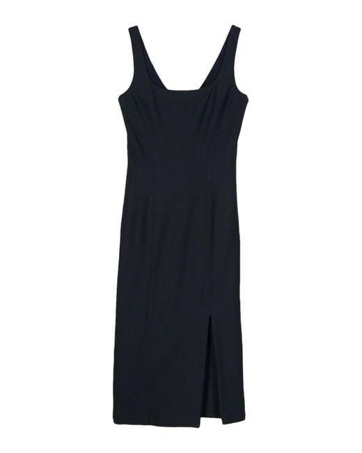 Seventy Black Sleeveless Longuette Dress