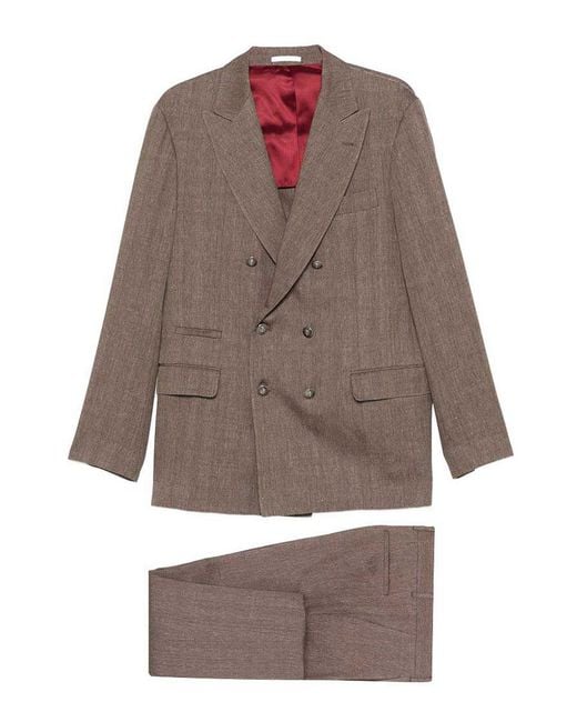 Brunello Cucinelli Brown Suit for men