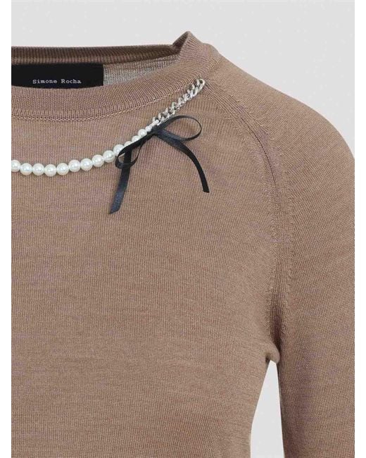 Simone Rocha Brown Classic Pullover