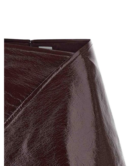 Courreges Purple Fold Vinyl Mini Skirt