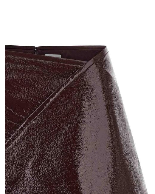 Courreges Purple Fold Vinyl Mini Skirt