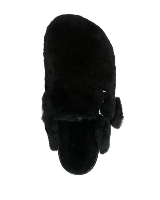 Birkenstock Black Boston Sk1 1774 Shearling Laf