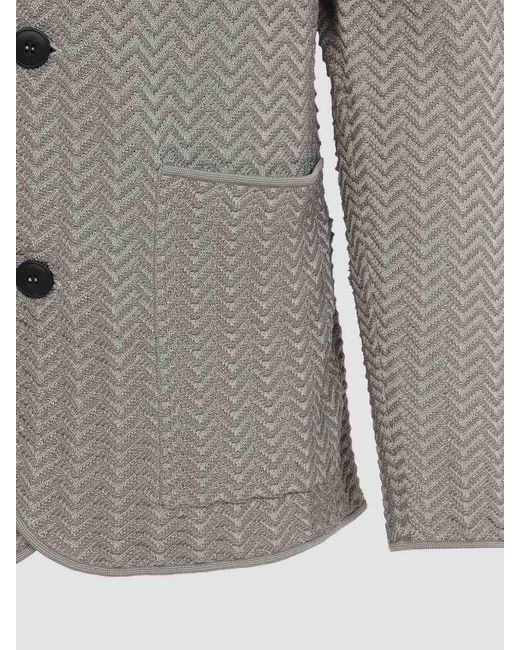 Giorgio Armani Gray Viscose Blazer for men