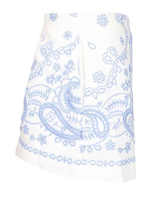 Self-Portrait White Linen Shorts