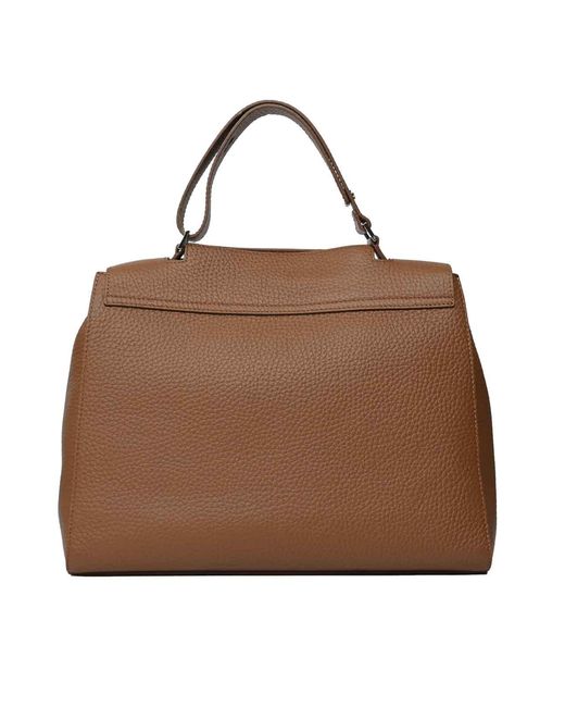 Orciani Brown Sveva Soft Large Bag