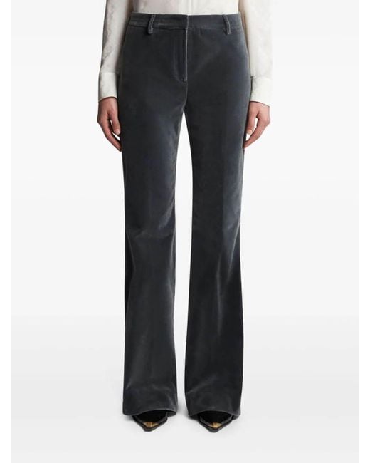 Etro Blue Flared Velvet Trousers