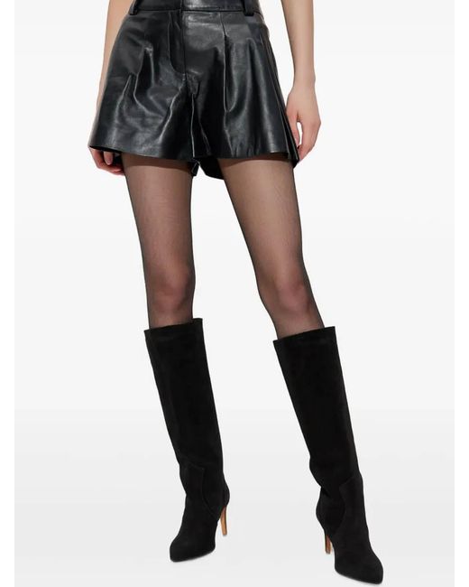 IRO Gray Leather Shorts