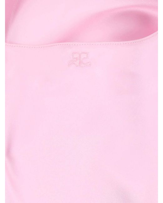 Courreges Pink Silk Mini Dress
